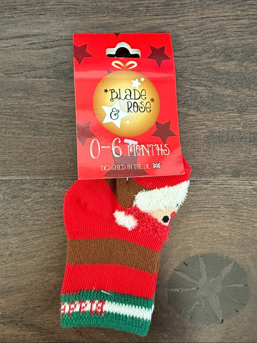 Red Santa Baby Socks